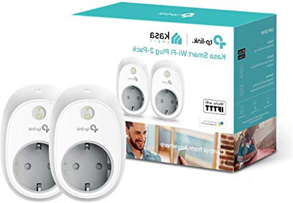 TP-Link - Enchufe Inteligente para controlar Sus Dispositivos Desde Cualquier Lugar, sin Necesidad de concentrador, Funciona con Amazon Alexa y Google Home e IFTTT (HS100)(2 Pack)