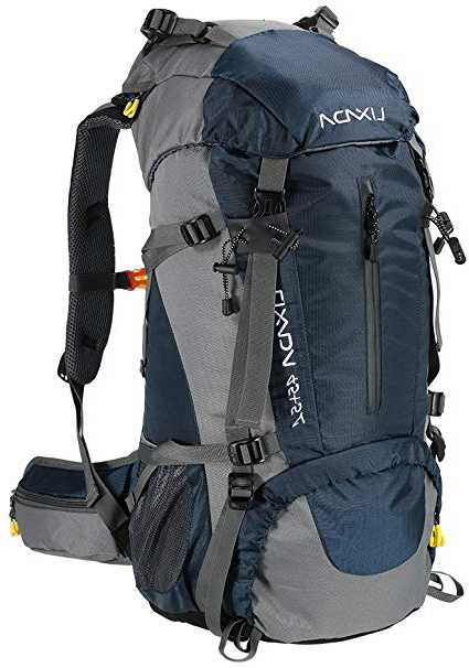 Lixada Mochila de Senderismo 50L/60L con Cubierta Impermeable Mochila de Marcha Trekking Camping Deporte al Aire Libre