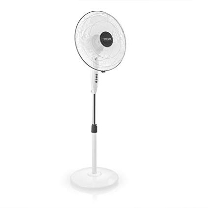 Messh SFZ 6000 - Ventilador de pie, 3 velocidades de ventilación, palas semi transparentes de 40 cm de diámetro, 45 W de potencia y movimiento oscilante
