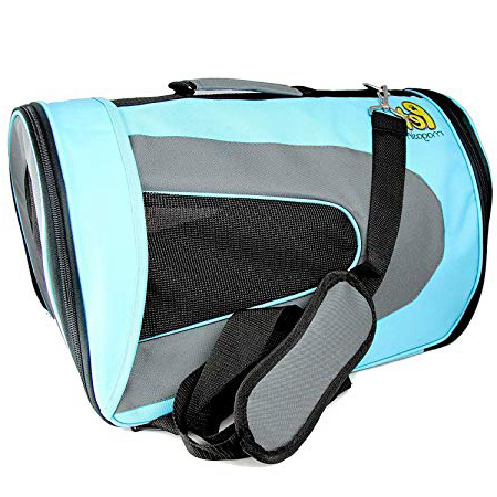 Pet Transportadoras para Perros - Transportín Viaje Bolsa de Mascotas Plegable Acolchada con Lados Blandos para Perros pequeños, Gatos y Cachorros, ventilación Superior