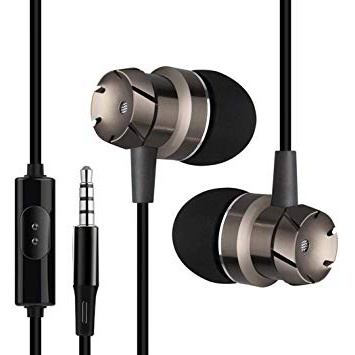 3,5mm Jack Auricular con Cable Deportivos In-Ear Auriculares con Micrófono