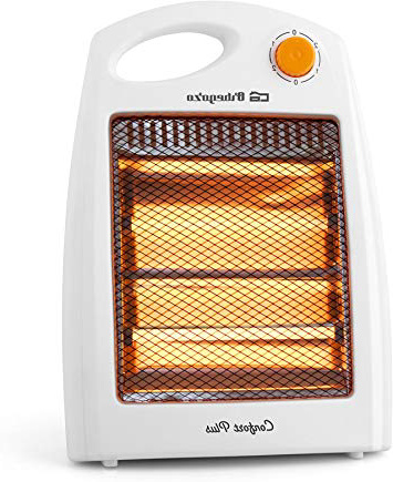 Orbegozo BP 5007 – Estufa de cuarzo con 2 niveles de potencia, 400 W y 800 W, diseño en color blanco, tamaño compacto