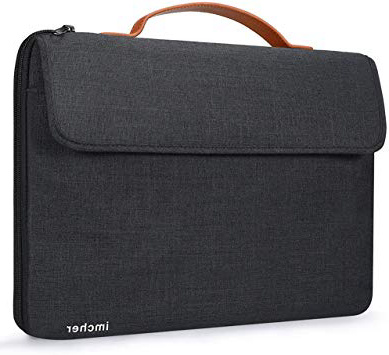 GVDV 13.3 Pulgadas Funda Portátil, Funda para Ordenador Portátil Impermeable y Prueba de Golpes, Bolsa Maletín para Macbook Air/Pro, MacBook Pro de 13 '', Surface Pro, Surface Laptop, Negro