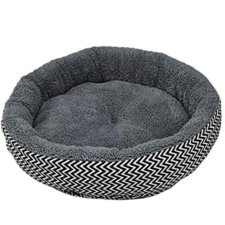 NiceButy - Cojín/Cama para Animales de compañía (Cachorros, Gatos, Perros.) en Color Gris con Peluche en la Parte Interior
