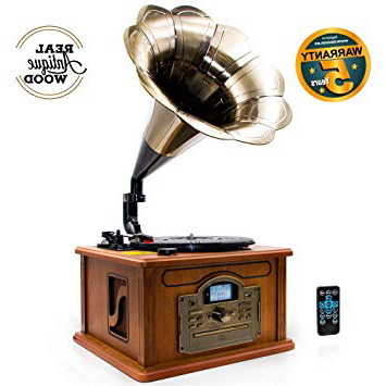 
                
                    
                    
                

                
                    
                    
                        Lauson CL147 Gramófono Retro Bluetooth Función Encoding, Tocadiscos Vintage Trompeta de Madera con Altavoces Incorporados, Radio, CD, Usb, MP3, 3 Velocidades (33/45/78 RPM)
                    
                

                
                    
                    
                
            