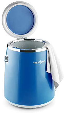 Oneconcept Ecowash-Pico - Mini Lavadora Portable , Lavadora de Camping , Función Centrifugado , Capacidad: 3,5 kg , Potencia: 380 W , Temporizador , Uso Sencillo , Recogecable , Asa Transporte , Azul