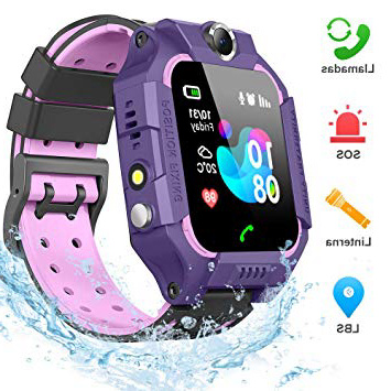 BANLVS Smartwatch Niños, 2019 Nuevo Reloj Inteligente Niños con Flashlight, IP67 LBS SOS, Cámara, Smartwatch con Ranura para Tarjeta SIM, Regalo Niño Niña de 3-12 Años Compatible con iOS/Android