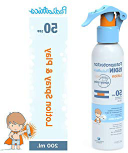 Fotoprotector ISDIN Pediatrics Lotion Spray & Play SPF 50 200 ml | Protector Solar corporal para niños | Muy hidratante | Todo tipo de pieles