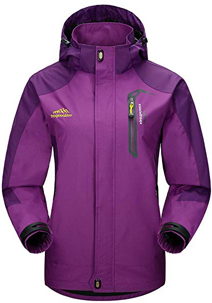 Lixada Chaqueta de Montaña Mujer Impermeable Cortaviento con Capucha Desmontable para Running Escalada Senderismo Ciclismo