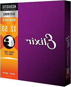 Elixir 11052 - Juego de cuerdas para guitarra acústica de bronce.012-0.053