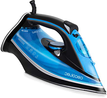Cecotec Force Titanium 520 - Plancha, 3000 W, 55, Golpe de Vapor 230 g/min, Suela TitaniumSlide, Modo Eco, Antical, 0,38 litros, Antigoteo, Sistema Autolimpieza, Multicolor, 33 x 13 x 16 cm