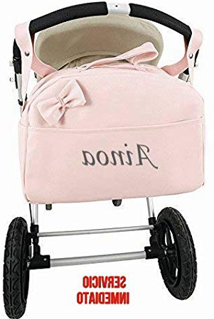 Bolso Carrito Bebe Polipiel Personalizado con nombre bordado + Regalo de un babero -Danielstore