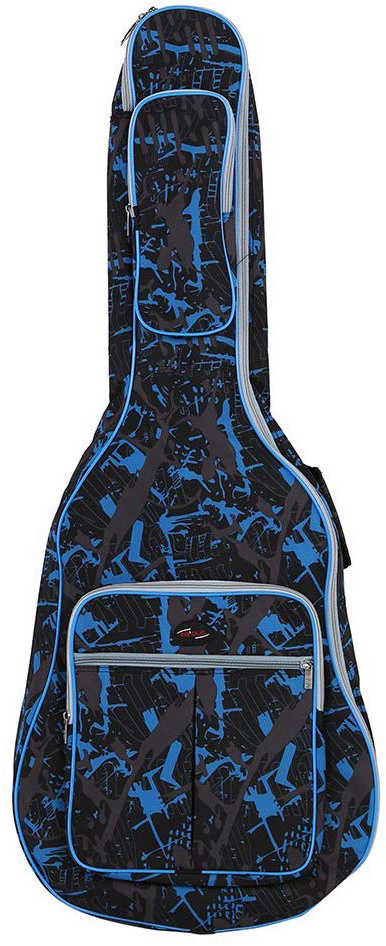 ammoon® 600D Resistente al Agua Oxford Tela Doble Cosido Correas Acolchadas Gig Bag Estuche Portátil para 41Inchs Guitarra Acústica folk Clásica Camuflaje Azul