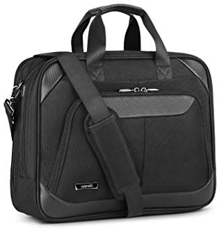 SHIELDON Maletín para Portátil 15.6 Pulgadas, Impermeable Bolsa de Portátil de Trabajo de Viaje de Negocios con Correa de Hombro, Bandolera Grande Funda de Ordenador para Hombre y Mujere, 19L, Negro