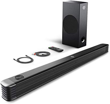 Barra de Sonido 2.1 Canales para TV, BOMAKER 150W con Subwoofer Inalámbrico y Bluetooth 4.2 con Control Remoto, Njord Ⅰ (Soporte Conexiones Óptico/RCA/Coaxiales/Bluetooth)