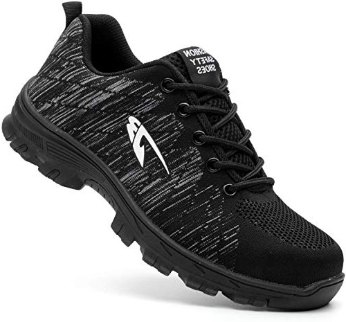 Wasnton Mujer Hombre Zapatillas de Seguridad Deportivos con Puntera de Acero Zapatos de Trabajo Entrenador Unisex Zapatillas de