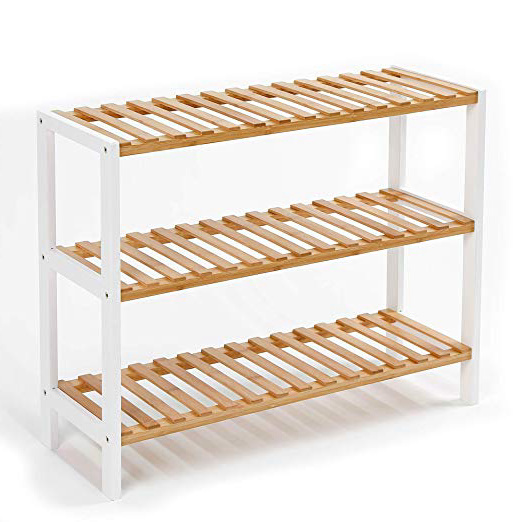 Edaygo Zapatero – Estantería para Zapatos, 3 Niveles 55 x 70 x 25 cm, bambú
