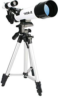 Svbony SV25 Telescopio Astronomico Niños 420/60mm 141x Telescopio Profesional Niños con Trípode Barlow Etc Telescopio para Niños Telescopio Principiante (Blanco)