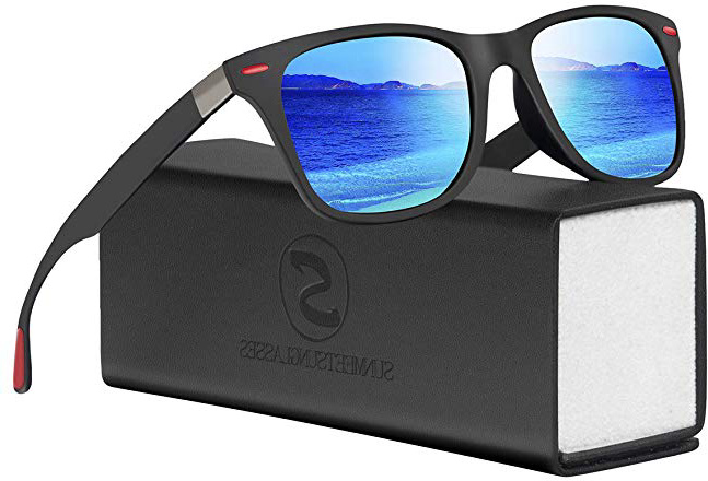 SUNMEET Gafas de Sol Polarizadas Hombre Mujere para Conducir Deportes100% Protección UV400 Gafas para Conducción