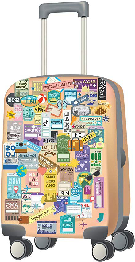 WALPLUS "Classic Etiquetas de Equipaje de Viaje Etiquetas de Equipaje Autoadhesivo extraíble Pegatinas de Pared Viaje Maleta Pegatinas Oficina decoración del hogar, 60 x 50 cm
