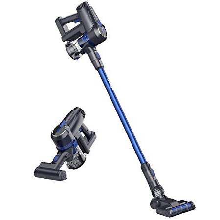 Homtiky Aspiradora sin Cable, 17000Pa Poderosa Succión LG Bateria Recargable Aspirador sin Cable, LED Brush 2 Velocidades 30 min Aspiradora Escoba para el Hogar, Duro Suelo, Alfombra