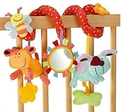 StillCool - Alta Calidad Juguetes Colgantes Espiral de Animales para Cuna Cochecito Carrito bebés niños niñas Arrastrar-Colorido
