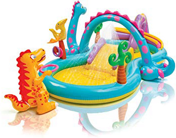 Intex 57135NP - Centro juegos hinchable dinos 333 x 229 x 112 cm, 280 litros