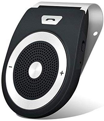 Aigoss Manos Libres Bluetooth 4.1 Coche Kit, reducción de eco y ruido de fondo para la visera Soporta GPS,universal, Música, Altavoz Inalámbrico para Teléfonos Móviles, conectar dos teléfonos