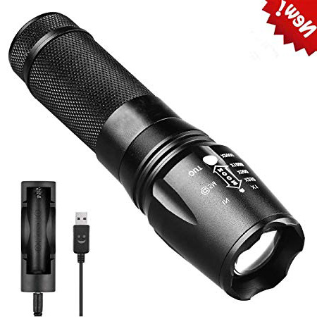 
                
                    
                    
                

                
                    
                    
                        Linterna LED, Recargable y Prueba de Agua Linterna de Mano, Linternas Antorcha 2000 Lúmenes con 5 Modos de Iluminación ajustables, Batería Recargable y Cargador [Clase de eficiencia energética A]
                    
                

                
                    
                    
                
            