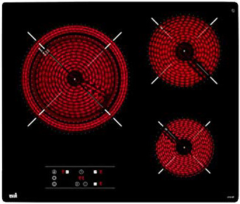 Teka TB6315 - Placa (Integrado, Ceramic hob, Vidrio, Front trim, Tocar) Negro