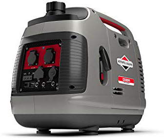 Briggs & Stratton 030698 Generador inversor portátil de gasolina PowerSmart Series P2200 de 2200 vatios/1700 vatios de energía limpia, ultra silencioso y ligero, gris, Medium