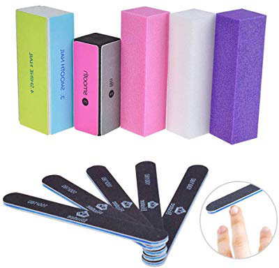 Biutee 10pcs limas para Uñas Profesional Nail Buffer Pulidor para Uñas de Gel para Uñas naturales y acrílicas