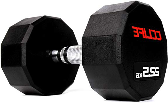 CCLIFE Mancuernas dodecágono de Pesas de Goma Hex Dumbells