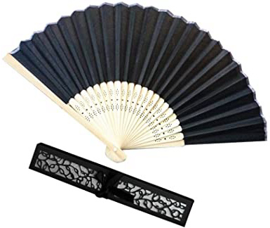 Ventilador Plegable Seda abanicos Boda para Invitados Personalizado Abanico Novia Boda Fans de Seda Impresionantes con Caja de Regalo Favores de Boda Fiesta en la Playa