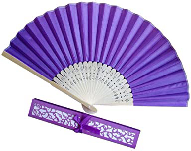Ventilador Plegable Seda abanicos Boda para Invitados Personalizado Abanico Novia Boda Fans de Seda Impresionantes con Caja de Regalo Favores de Boda Fiesta en la Playa