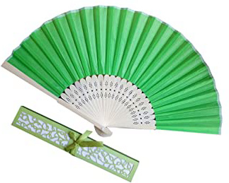 Ventilador Plegable Seda abanicos Boda para Invitados Personalizado Abanico Novia Boda Fans de Seda Impresionantes con Caja de Regalo Favores de Boda Fiesta en la Playa