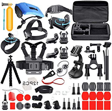 Deyard Kit de accesorios para GoPro Hero 8 GoPro Max Hero 7 Hero HD (2018) GoPro Hero 6 GoPro Hero 5 GoPro Hero 4 Hero Sesión Hero 5 Session Ajuste Xiaomi AKASO Victure Cámara de acción APEMAN