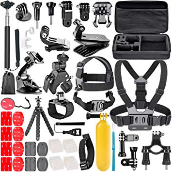 Neewer Kit de Accesorios de Cámara de Acción 58 en 1 para GoPro Hero 7 6 5 4 3+ 3 2 1 4/5 Sesión, SJ4000/5000, Nikon y Sony Deporte DV para Montar Camping y Más