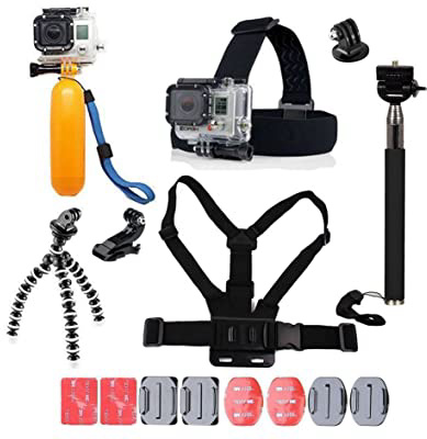YhtSoprt Juego de accesorios para GoPro, compatible con GoPro Hero 6/5/4/3, Hero Session y SJ4000 Xiaomi Yi DBPower y otras cámaras deportivas