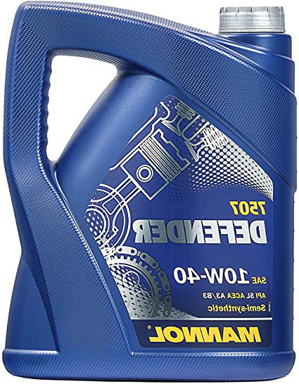 MANNOL 10256600500 Defender 10W40 SL/CF - Aceite semisintético para Motor, 5 l