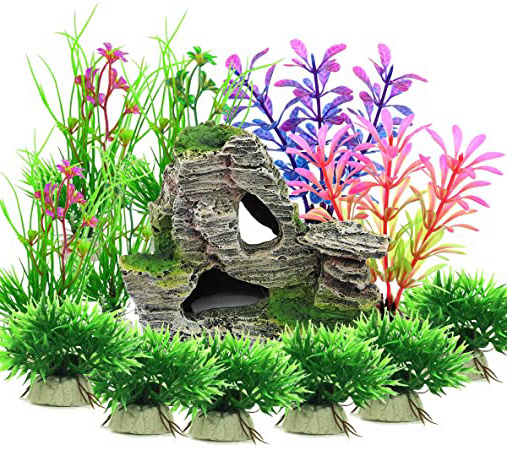 Vibury Plantas Artificiales Acuario, 13
