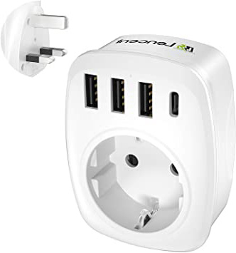 LENCENT Adaptador Enchufe UK, Adaptador