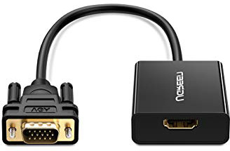 Adaptador HDMI a VGA para Chromecast, Ugreen HDMI Hembra a VGA Macho 1080P con Audio Compatible con Stick TV, Raspberry pi, Netflix, Webtv, MSN TV, Receptor TDT HD, Miracast