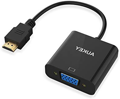 AUKEY Adaptador HDMI a VGA 1080P Convertidor de Vídeo para PC, TV, Ordenadores Portátiles y Otros Dispositivos HDMI - Negro