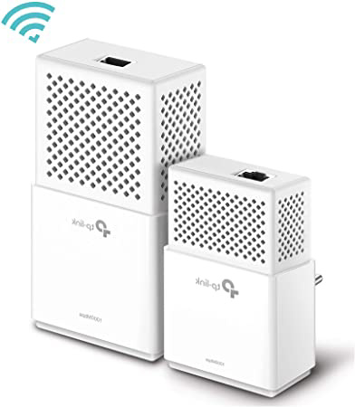 TP-Link TL-WPA7510 - KIT de Adaptadores Powerline Gigabit AV1000 Cobertura Internet, Línea Eléctrica, WiFi AV 1000 Mbps 2 Puertos, ideal Smart TV, Ps4, Nintendo Switch