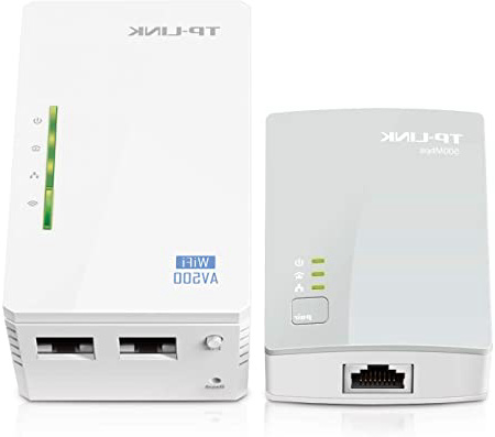 TP-Link TL-WPA4220 KIT - 2 Adaptadores de Comunicación por Línea Eléctrica (WiFi AV 600 Mbps, PLC con WiFi, Extensor, Repetidores de Red, Amplificador y Cobertura Internet, 3 Puertos, Cable Ethernet)