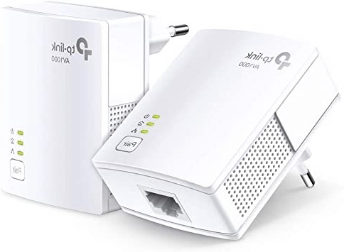 TP-Link TL-PA7017 KIT (2piezas) - Powerline/PLC AV1000 Starter Kit, 1 + 1 Puerto Gigabit, Alta Velocidad 1000Mbps, Ahorro Energía, Plug & Play