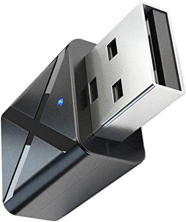 Morza Bluetooth USB 5.0 Transmisor Receptor de TV Altavoz del Auricular de 3.5mm Mini AUX estéreo Adaptador inalámbrico