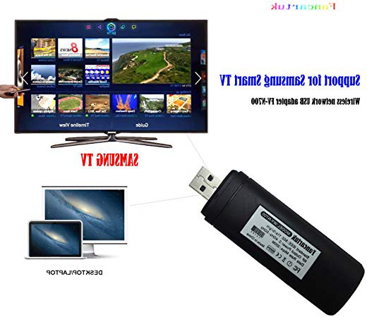 Adaptador Wi-Fi inalámbrico USB para televisión, Fancartuk 802.11ac de doble banda 2,4 GHz y 5 GHz, adaptador USB de red WiFi inalámbrico para smart TV Samsung WIS12ABGNX WIS09ABGN 300M