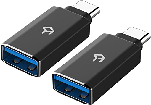Rankie Adaptador USB C a USB 3,0, Función de OTG, Compatible Dispositivos con USB Tipo C, 2 Unidades, Negro
